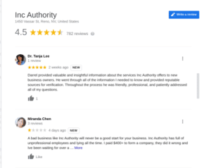 incauthority reviews google