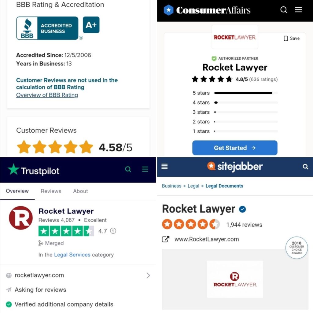 rocket lawyer platform reviews