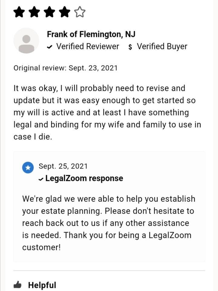 legalzoom review consummeraffairs positive